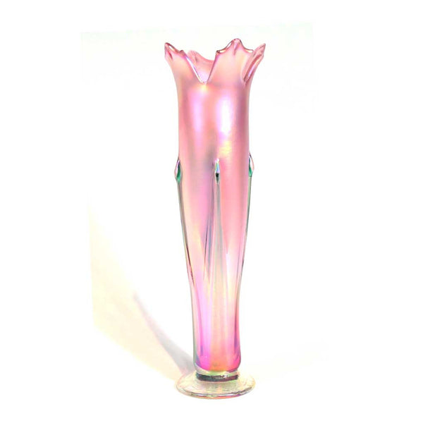 Iridized Flower Vase - Pink
