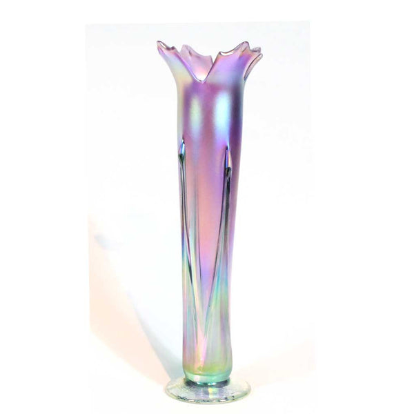 Iridized Flower Vase - Light Purple