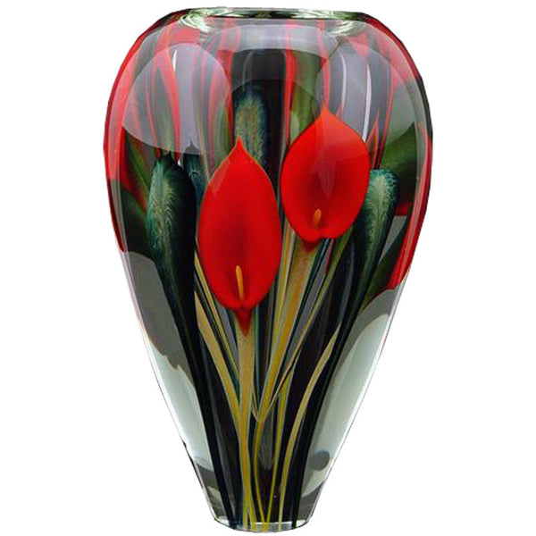 Red Double Calla Lily Vase