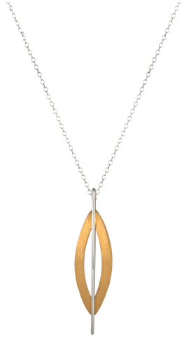 Cocoon Pendant Necklace in Gold Plated Sterling