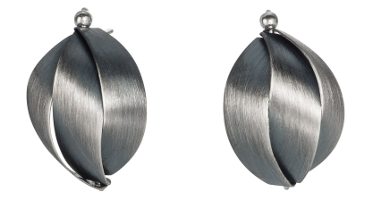 Rolo Earrings in Oxidized Sterling