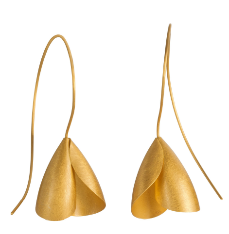 Tulip Earrings in Gold Plated Sterling