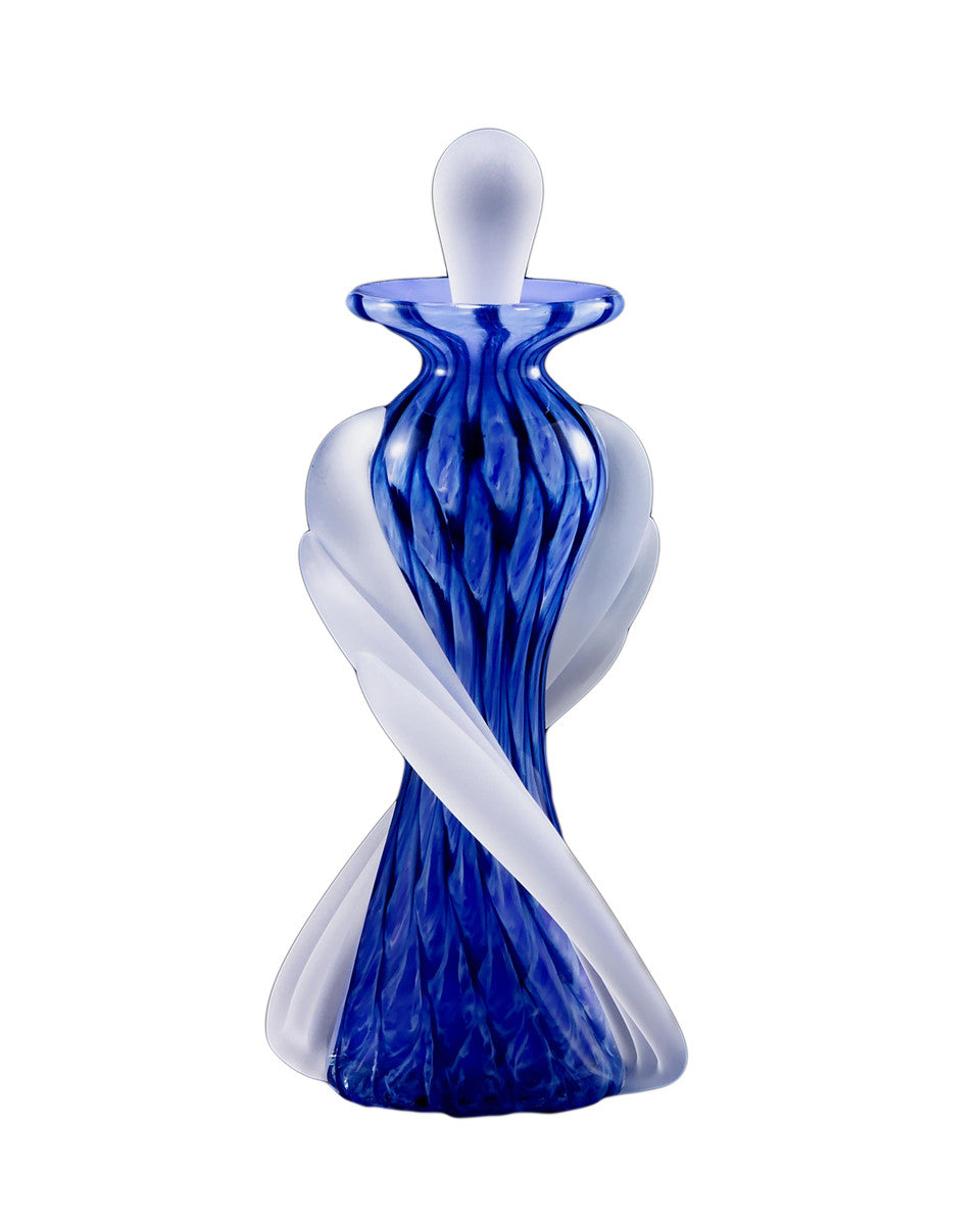 Tapered Twist Perfume Bottle Blue An American Craftsman