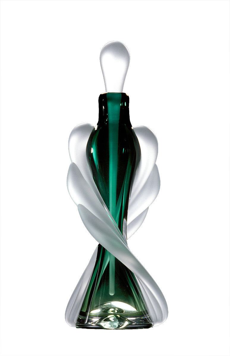 Tapered Twist Perfume Bottle Dark Green