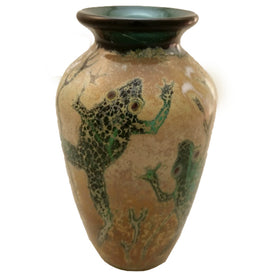 Frog Small Glass Vase in Green - Bendzunas Glass