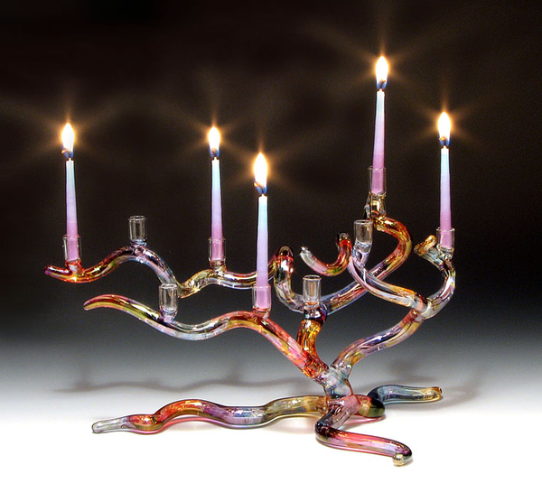 Rainbow Tree of Life Menorah
