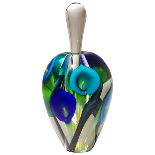 Tri-Color Blue Calla Lily Perfume Bottle