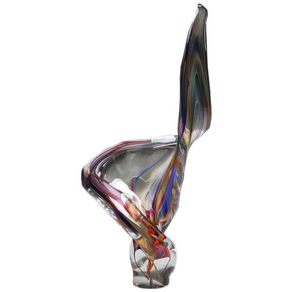Arm Up Twist Rainbow Glass Sculpture