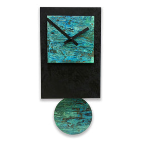 Black Tie Pendulum Clock with Verdigris Copper