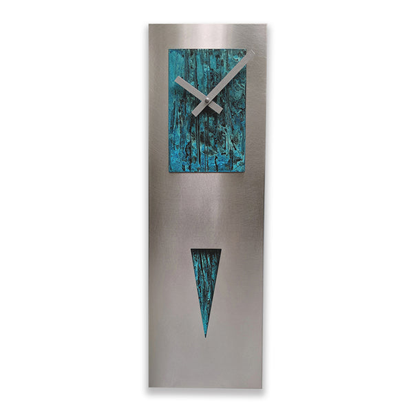 Steel Spike Verdigris Pendulum Clock