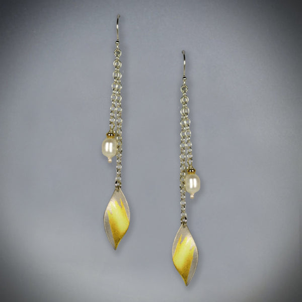 Chain Dangle with Pearl Earrings