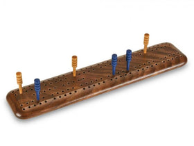 Burl Walnut Travel Cribbage Board - Boxology